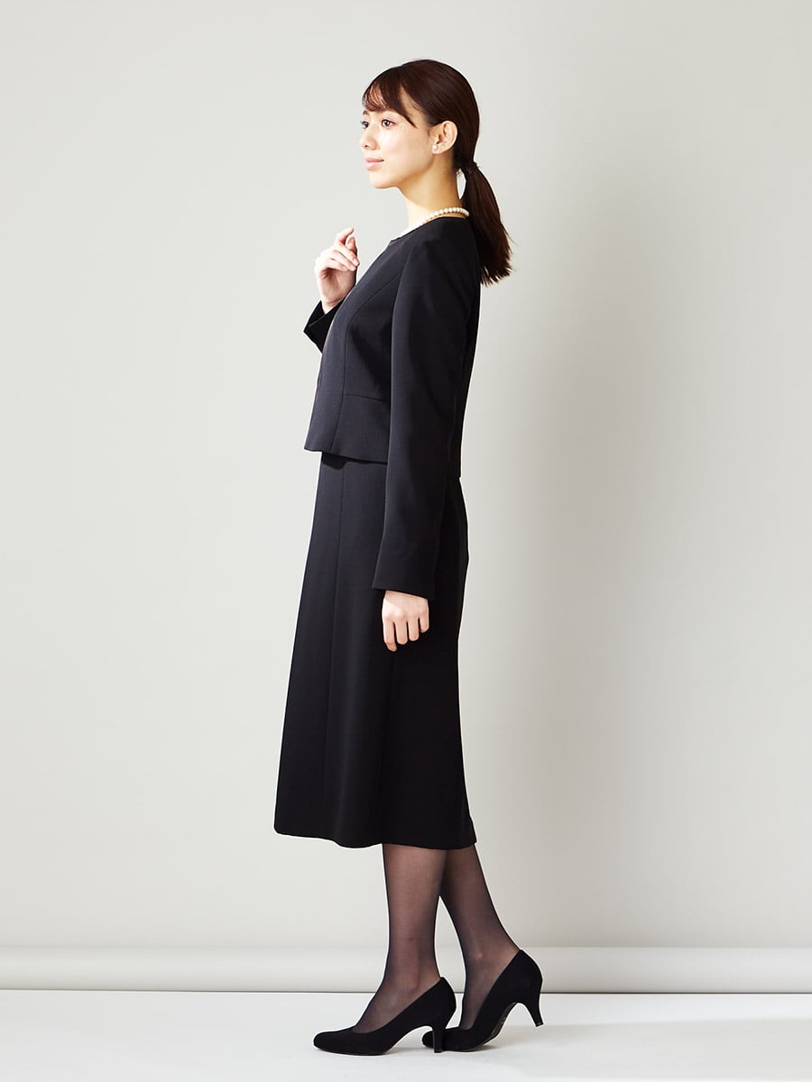 喪服 礼服 サテンラインブラックフォーマルアンサンブル 7号 ブラック Aimer エメ ミマツグループオンラインストア 喪服 礼服 サテンラインブラックフォーマルアンサンブル 7号 ブラック Aimer エメ ミマツグループオンラインストア