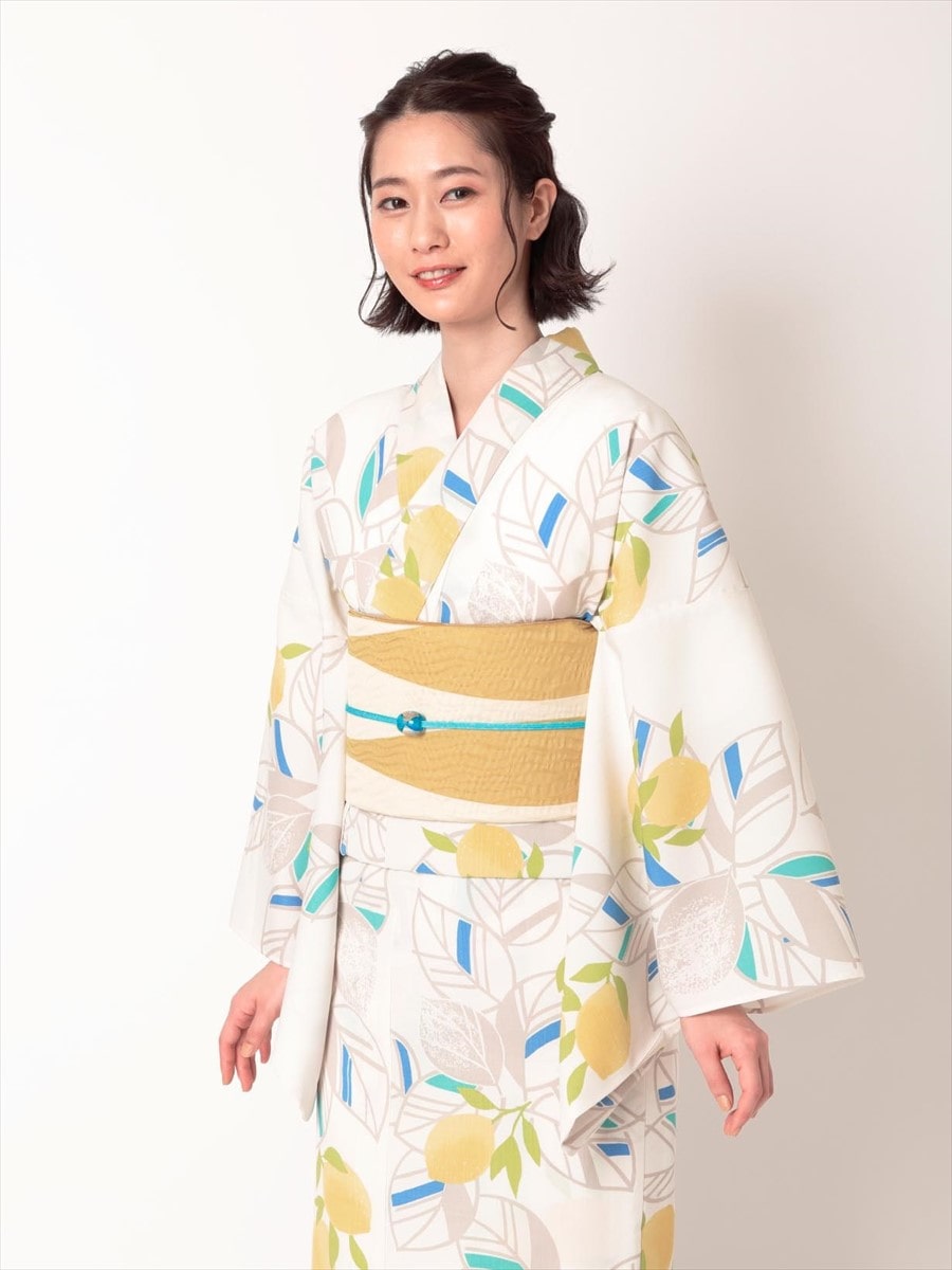 三松オリジナル浴衣「レモン」（オフホワイト）(FREE オフホワイト): 三松・しゃら｜ミマツグループオンラインストア
