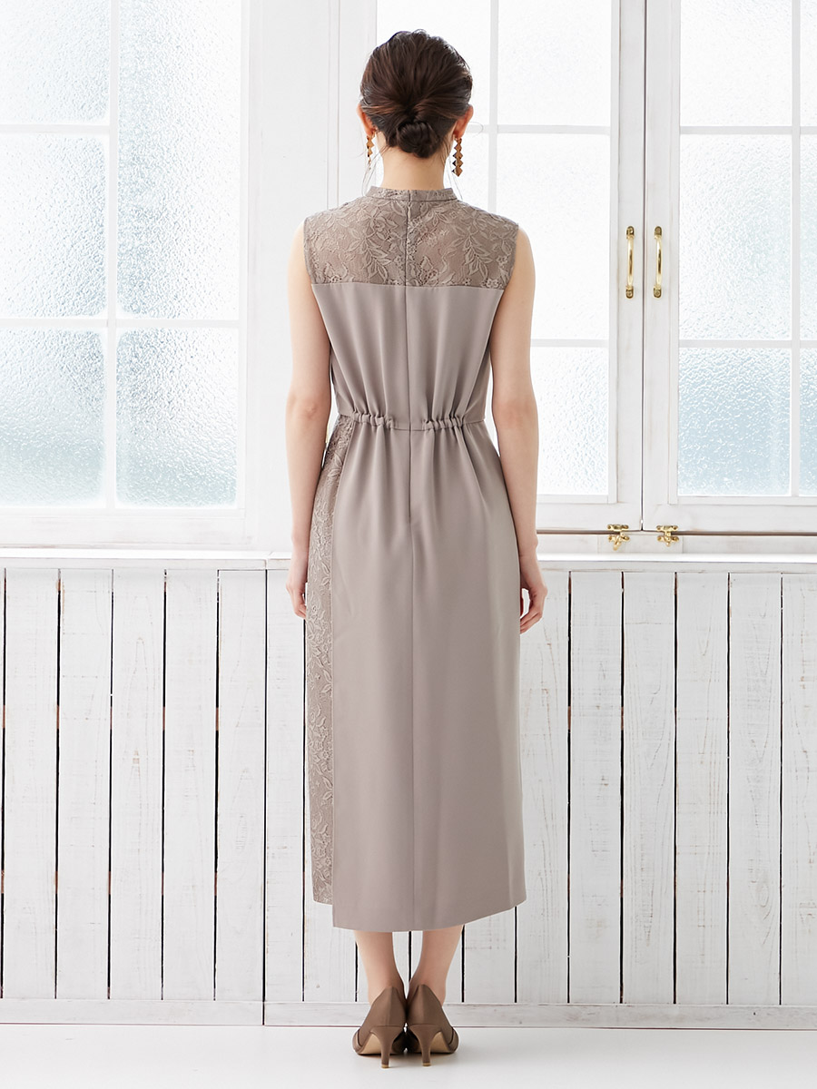 □サイズ…Mエメ　アシンメトリータックIラインタイトドレス