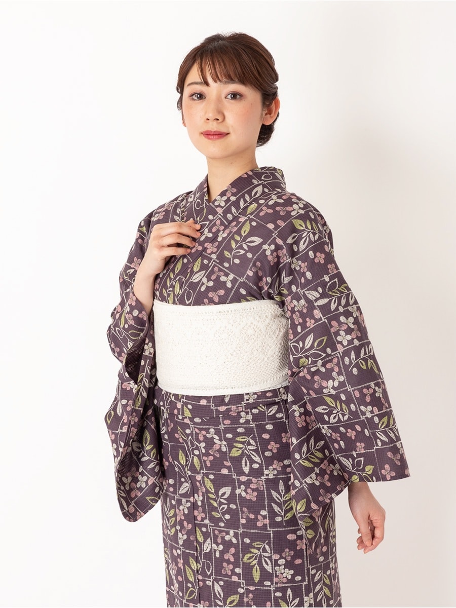 三松オリジナル浴衣「なごみ」(FREE ブラウン): 三松・しゃら｜ミマツ