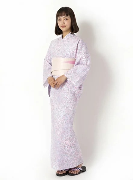 三松オリジナル浴衣「ドット」（モモイロ）(FREE ピンク): 三松・しゃ