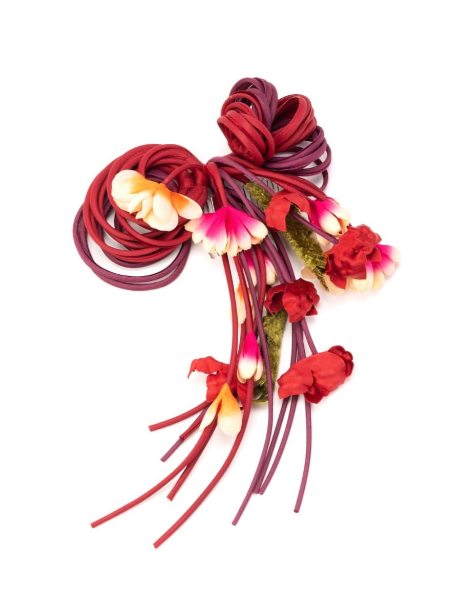 髪飾り ループ花 Free レッド 三松 しゃら ミマツグループオンラインストア