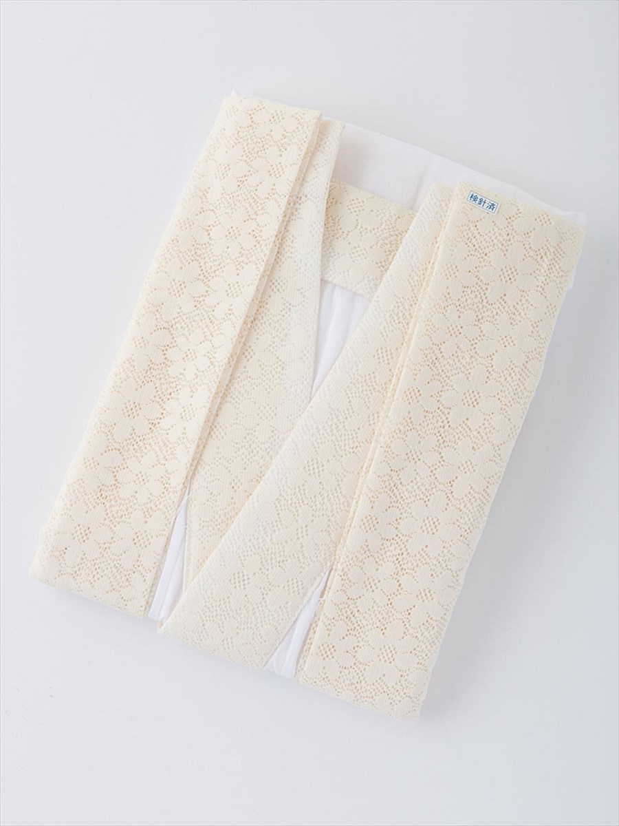 3月全品pt5倍 花レースゆかた下 レース衿 袖つき半襦袢 アイボリー M M オフホワイト 三松 しゃら ミマツグループ 公式通販サイト