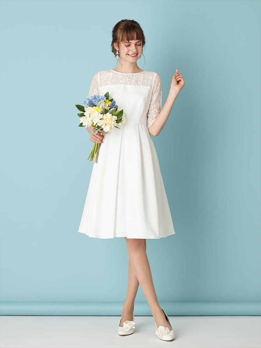 コードレースホワイトドレス｜パーティードレスの通販AIMER（エメ）公式
