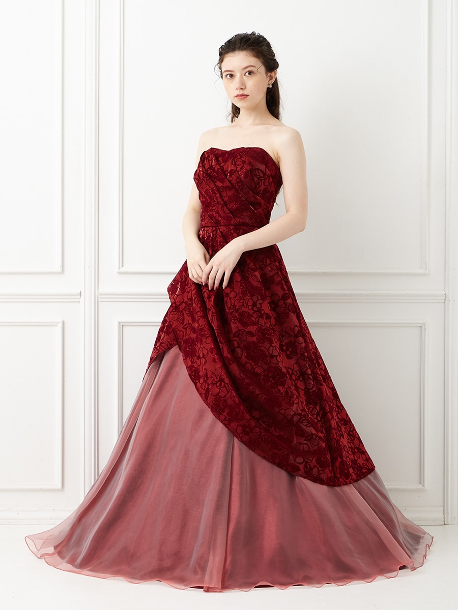 rouge/ラメフロッキーロングドレス