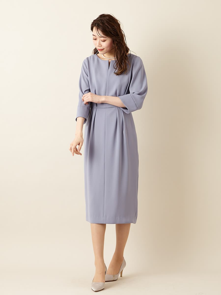 期間限定10 Off スリットネック タイトワンピース M ネイビー Aimer エメ ミマツグループ 公式通販サイト