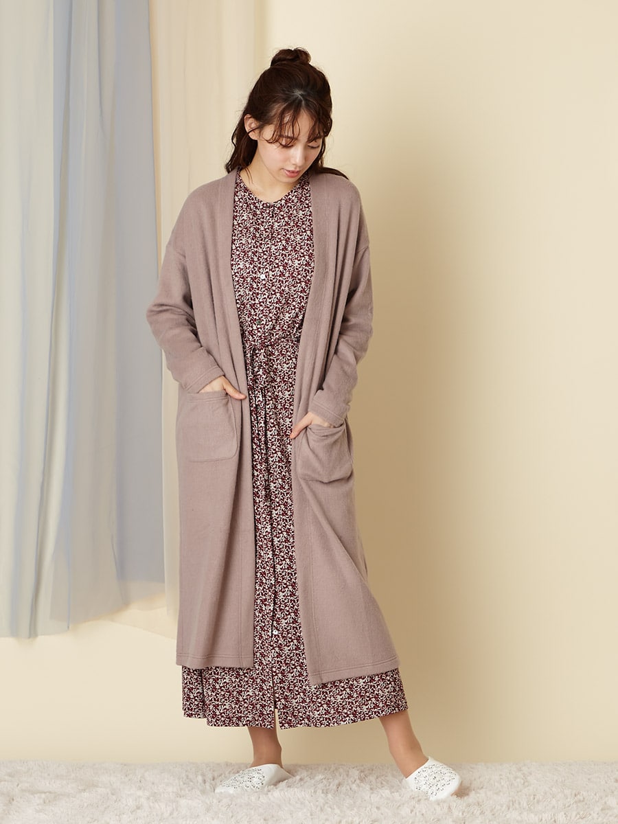 ロング丈シャギーカーディガン M チャコールグレー Aimer エメ ミマツグループオンラインストア