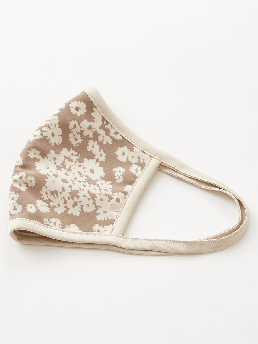 抗菌 防臭 花柄プリントマスク Free ベージュ Aimer エメ ミマツグループオンラインストア