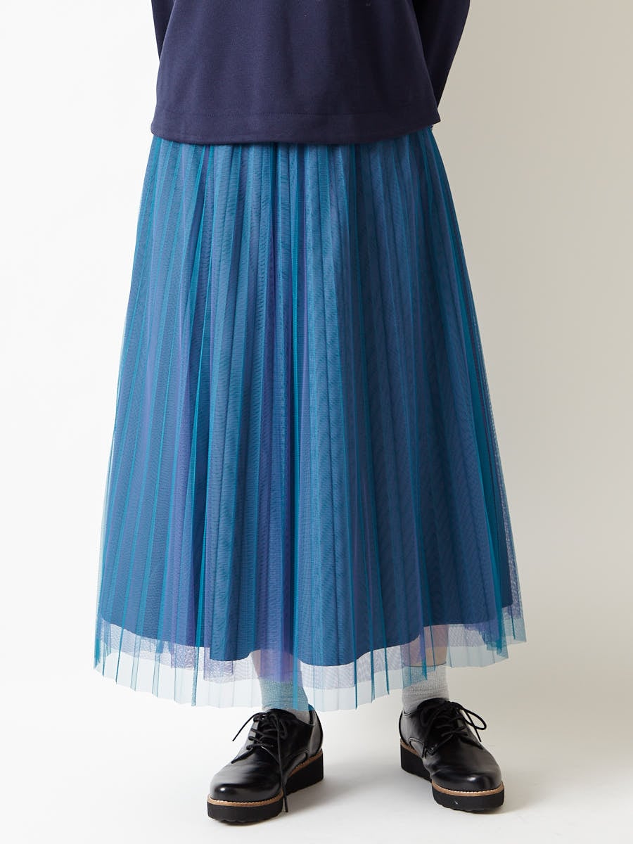 色重ねチュールプリーツスカート Free ダークブラウン ふりふ ミマツグループ 公式通販サイト