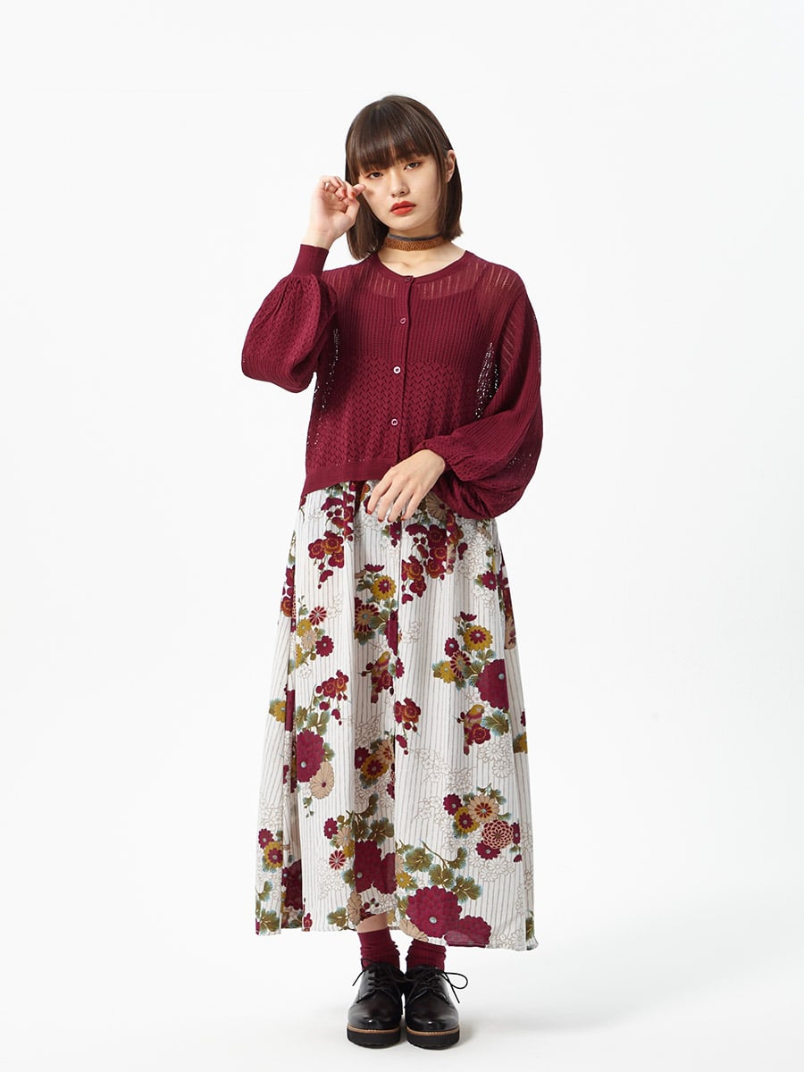 パパゲーノ 透かし編みニットワンピース Free ピスタチオ ふりふ ミマツグループオンラインストア