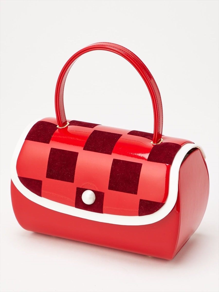 市松フロッキーバッグ Free レッド ふりふ ミマツグループ 公式通販サイト