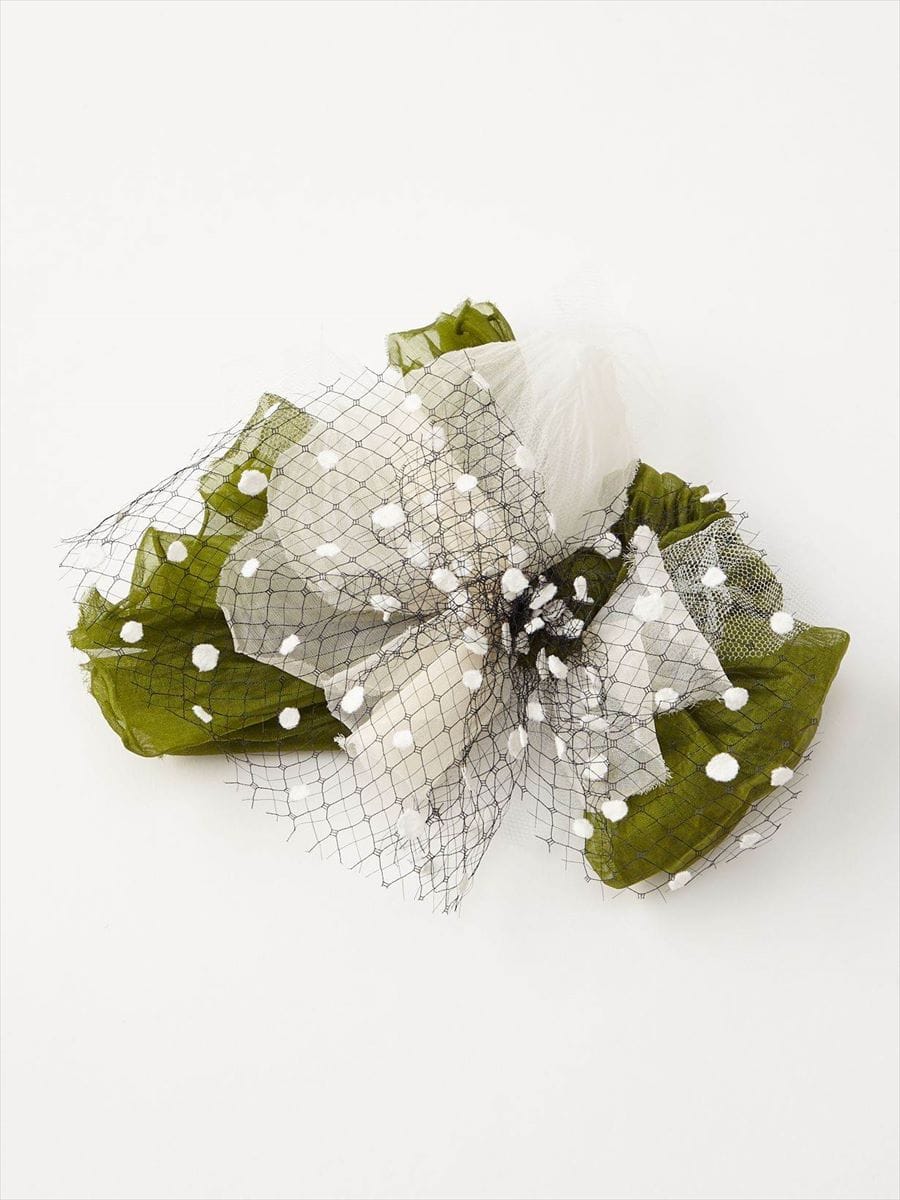 Paloma wool チュールピアス オリーブグリーン チュール リボン Paloma wool チュールピアス オリーブグリーン チュール リボン