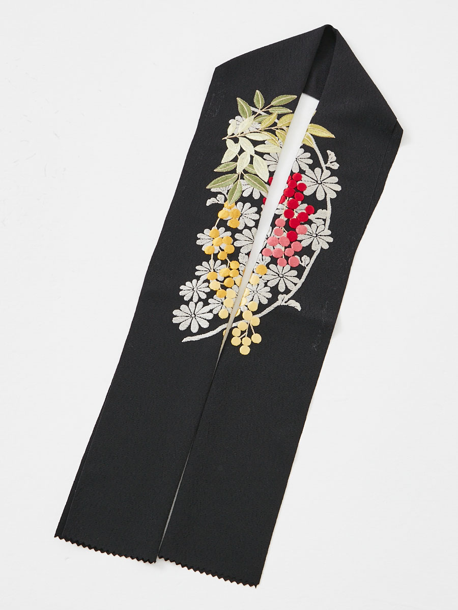 祇園舞妓のリアルアな半襟 正絹手刺繍 貴重な資料としてコレクター 