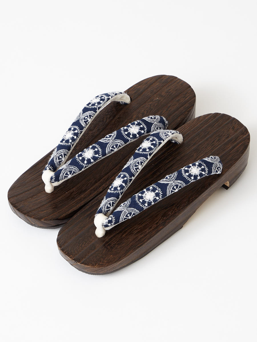 残りわずか】下駄「レース（ヤキ右近）」(FREE ライトグレー