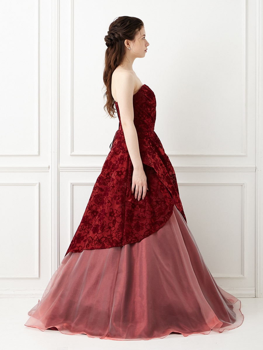 rouge/ラメフロッキーロングドレス(9号［お届け予定：ご注文より2週間