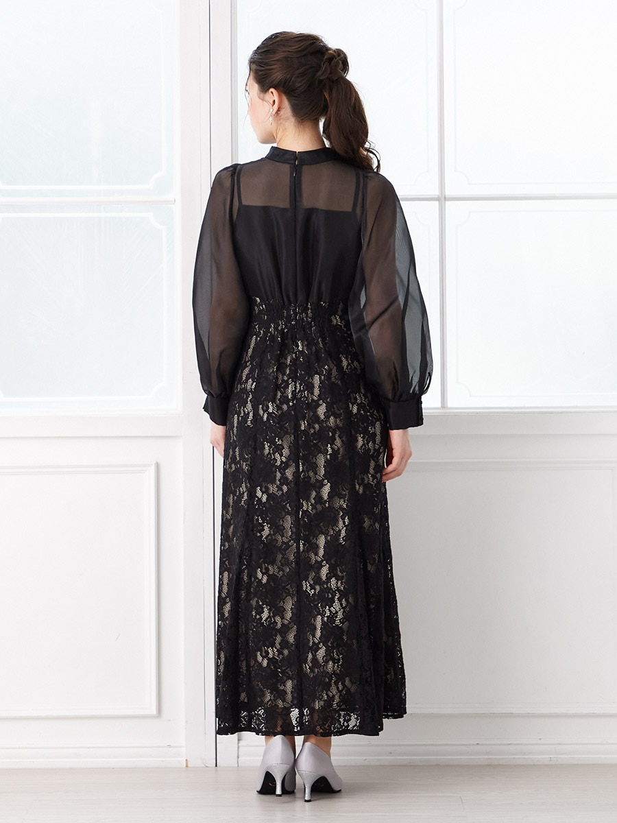 ブラック オーガンジー ドレス用 ボレロ S ＊ - フォーマル