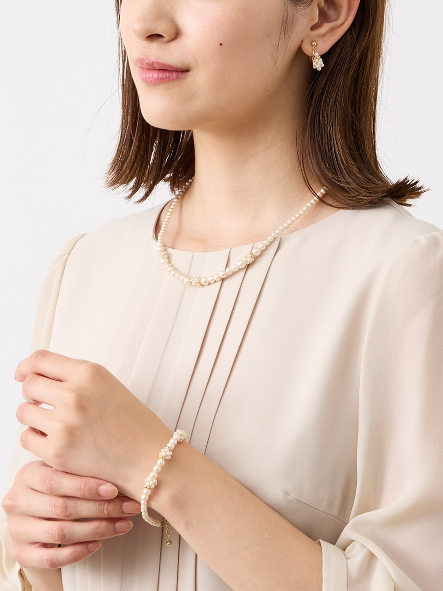 小粒パールボールネックレス(FREE ゴールド): AIMER | エメ