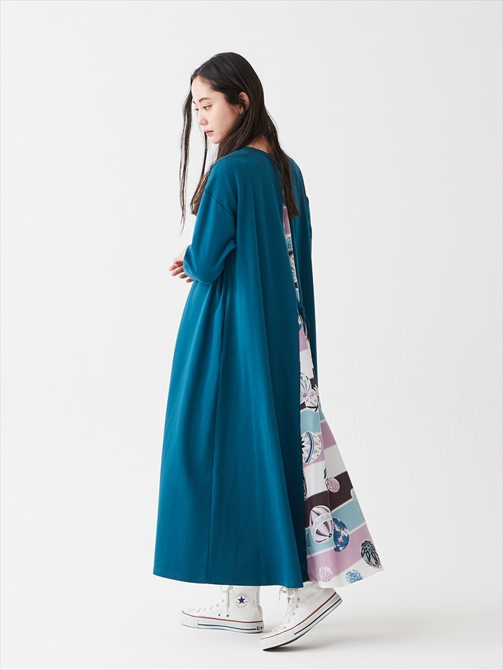 まりぼんぼん 籠木蓮 Yureru背開きワンピース Free ターコイズ ふりふ ミマツグループオンラインストア