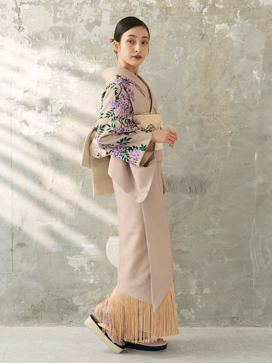 小紋単品「藤フリンジ」(FREE グレージュ): ふりふ｜ミマツ