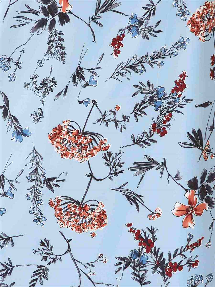 デシン花柄 チュールワンピース付リゾートワンピース 9号 サックス Aimer エメ ミマツグループオンラインストア