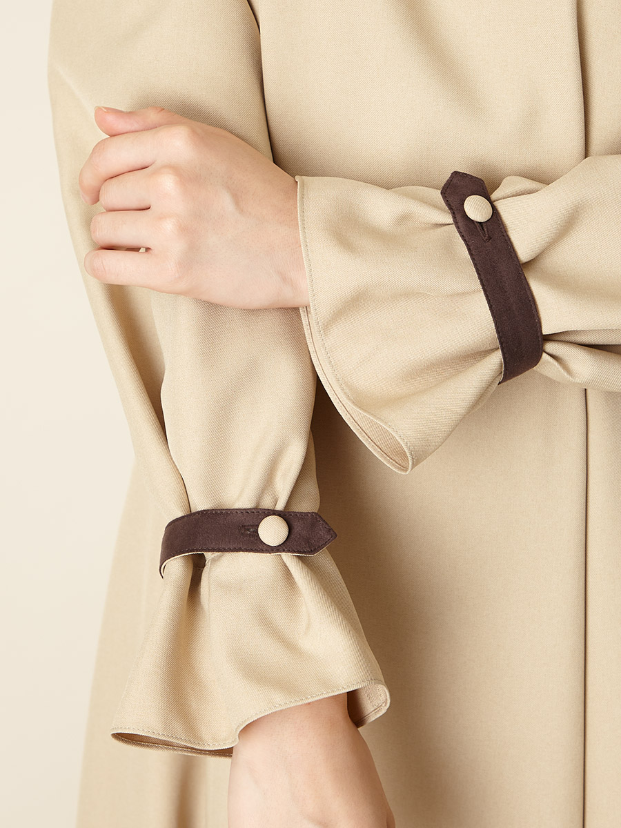 タブモチーフクラシカルワンピース M ベージュ Aimer エメ ミマツグループオンラインストア