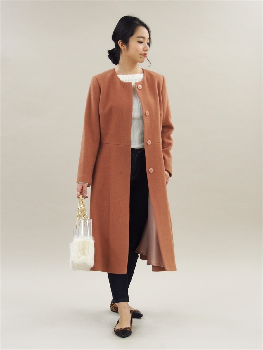 モッサ素材スイングフレアコート Aimer 9号 ブラック Aimer エメ ミマツグループ 公式通販サイト