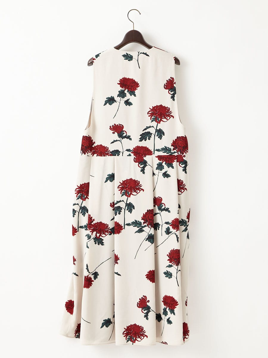 乱菊 春牡丹vネックワンピース Free ネイビー ふりふ ミマツグループオンラインストア