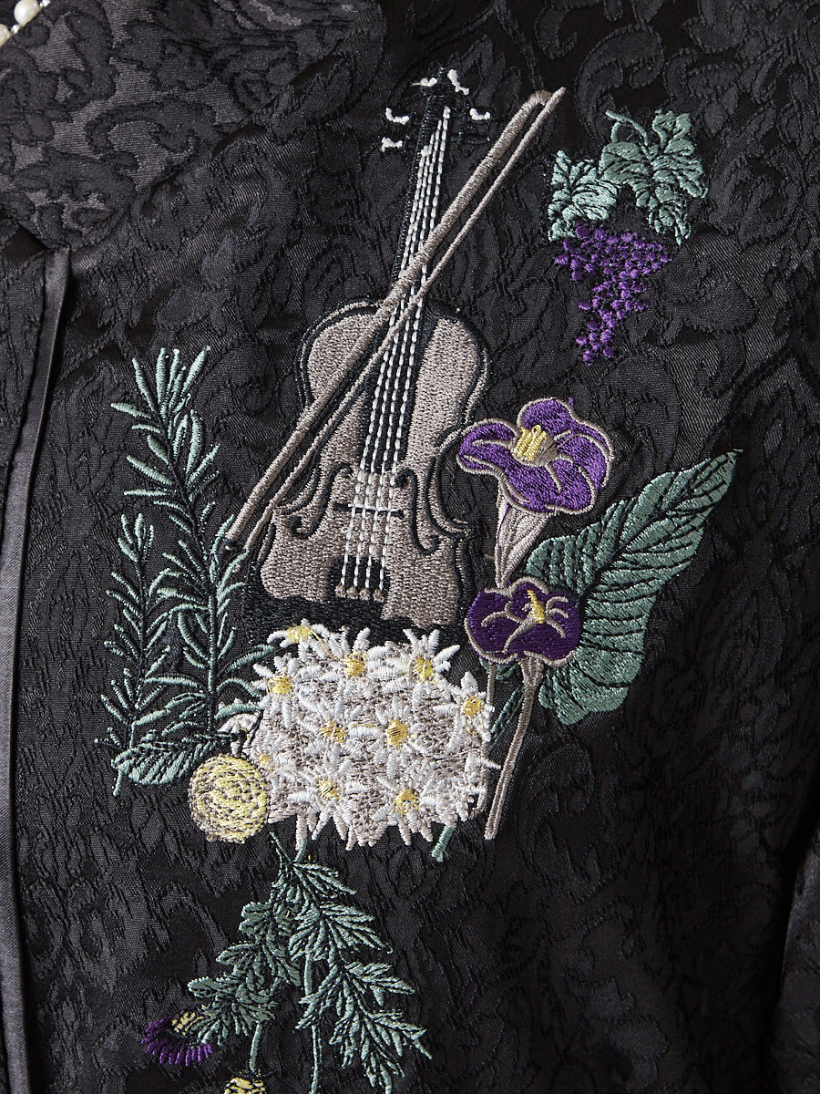 クルエレ 楽器刺繍ジャカードドレス(FREE マルチ): ふりふ｜ミマツ