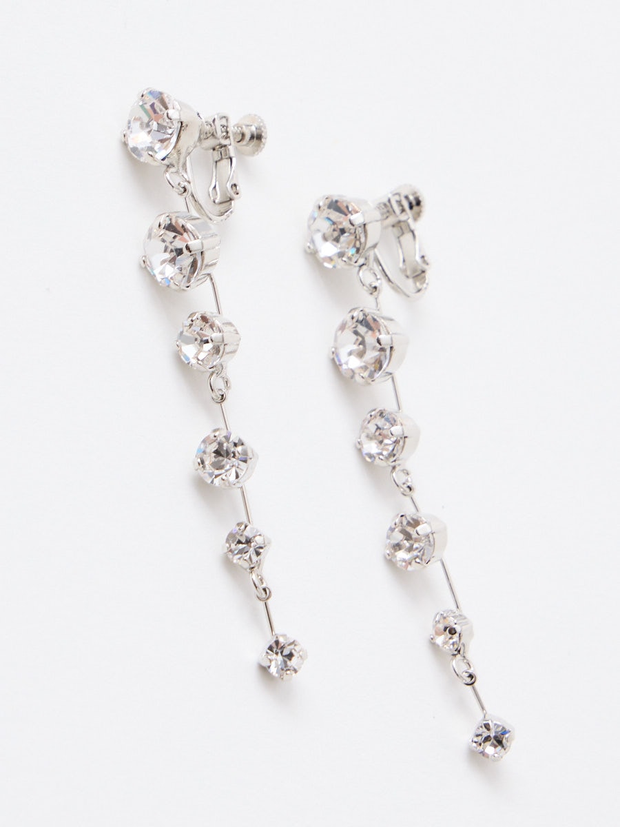 ストーンライン ロングイヤリング