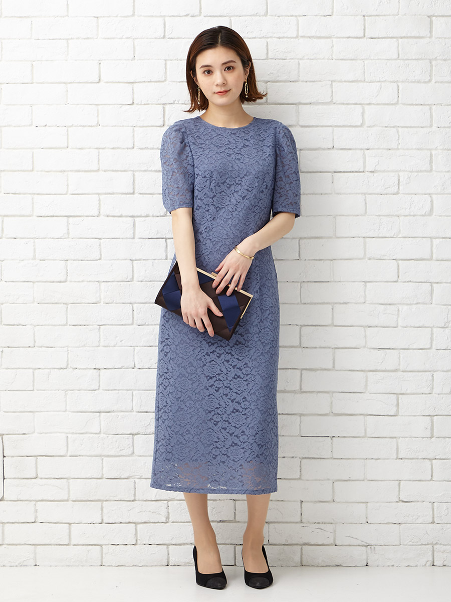【WEB限定】ストレッチレースタイトラインドレス