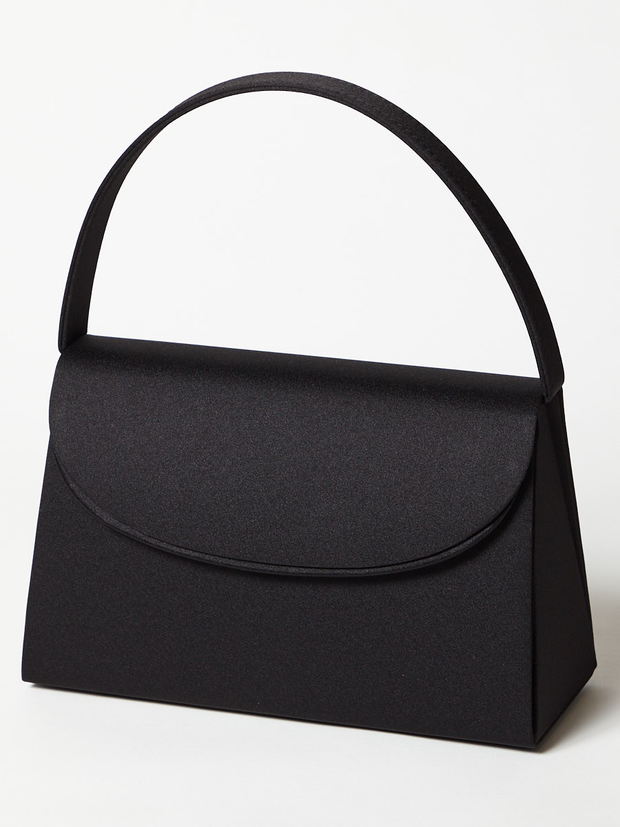 【喪服・礼服用】ラウンドフラップブラックフォーマルバッグ