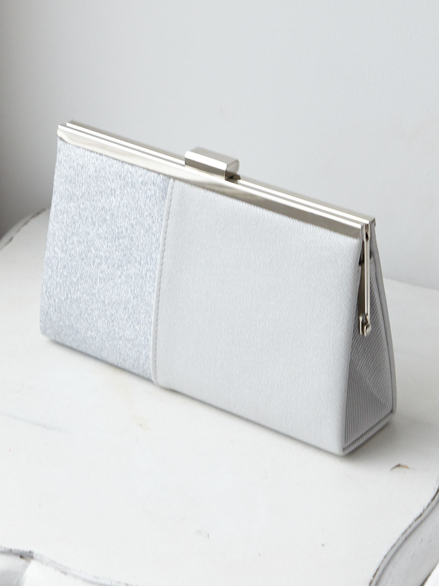 バイカラーBOXクラッチバッグ