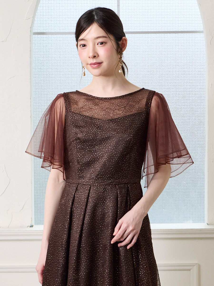 【WEB限定】グリッターレースロングドレス専用付け袖
