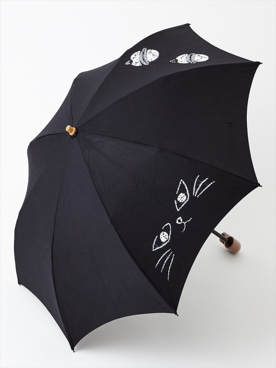 猫ちりん絞り折畳み日傘