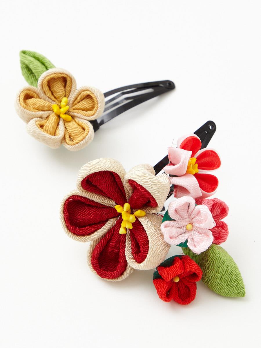 【 七五三 髪飾り 】 つまみ華ピン|マルチ