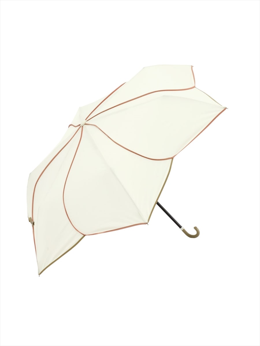 【傘】折り畳み傘・バイカラーパイピング|ホワイト