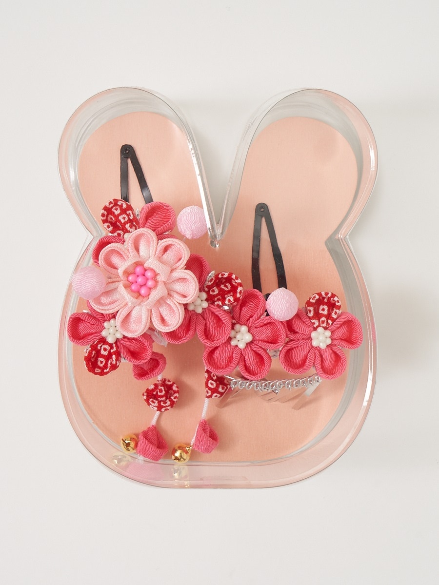 【ラスト1点】【七五三 髪飾り】つまみ細工|ピンク