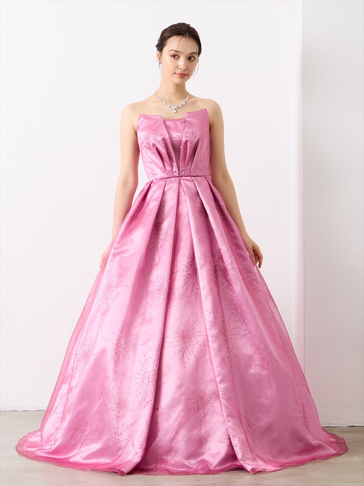 Feerica/オーガンジー×ラメグリッタードレス|ベリー