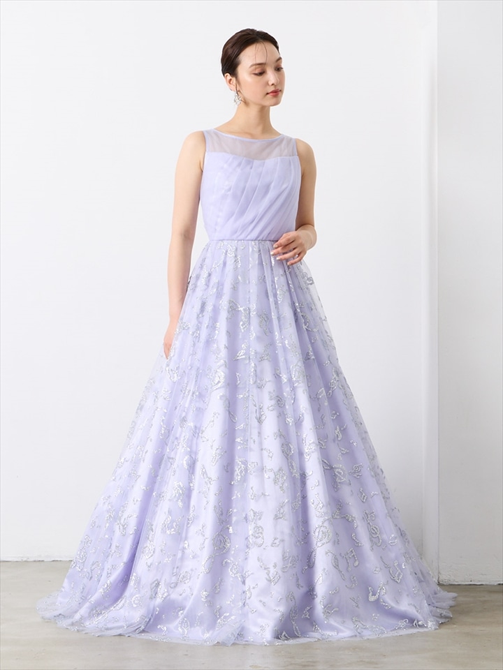 Melody/チュール×グリッタードレス|ラベンダー