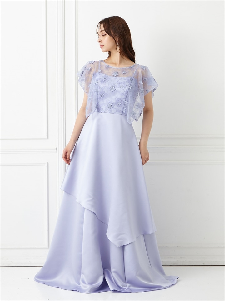 【残りわずか】harmony/スピンクルレース×サテンAラインドレス|アイリス