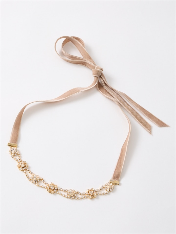 センターアクセントサッシュベルト|ベージュ