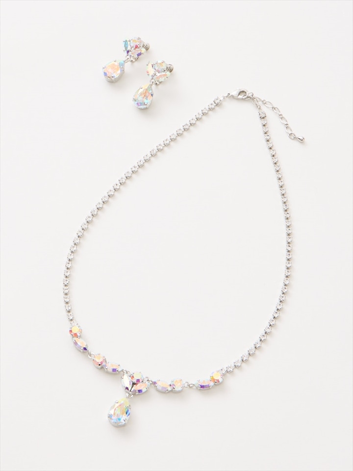 ティアドロップネックレスセット|オーロラ