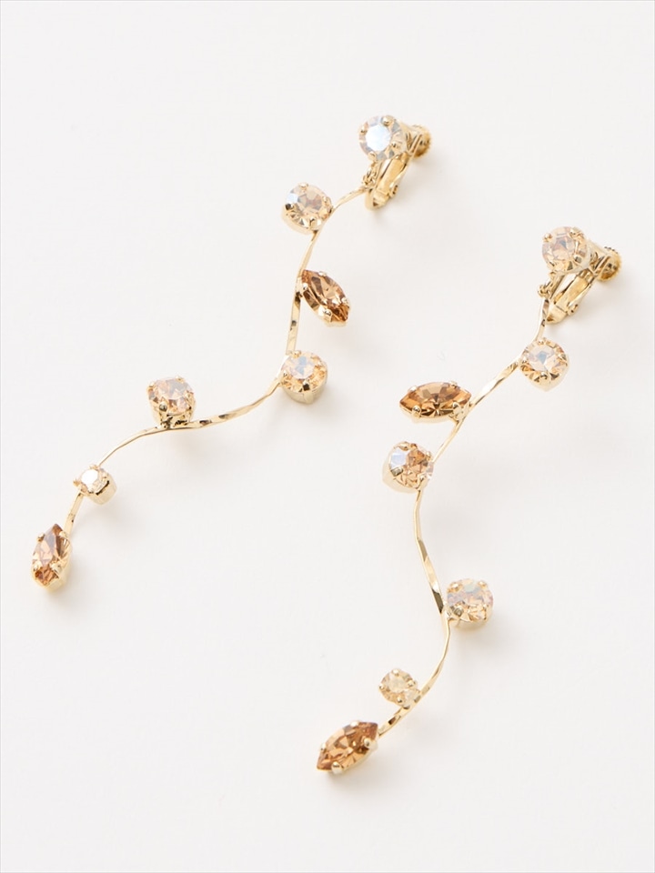 ツイストロングイヤリング|ベージュ