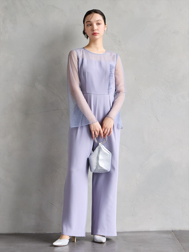 ラメチュール×ジョーゼットパンツドレス|アイリス