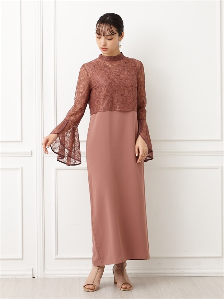 ブラウス付マルチWAY　Iラインドレス|オールドローズ