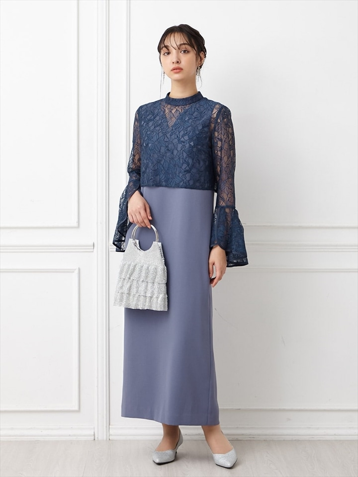 ブラウス付マルチWAY　Iラインドレス|ダルブルー