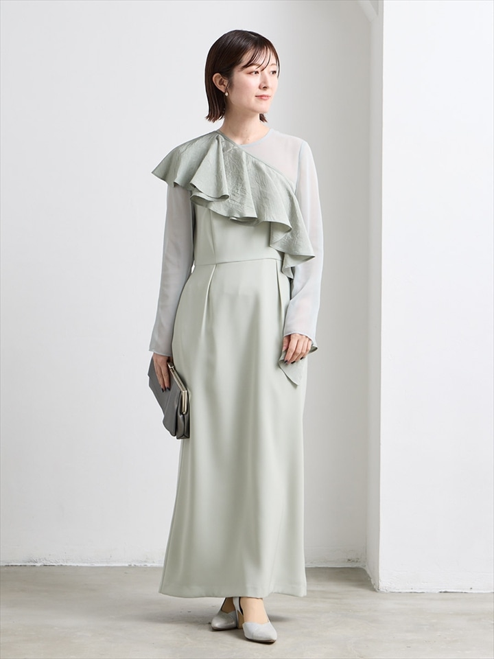 セットショール5WAYドレス|スモーキーグリーン