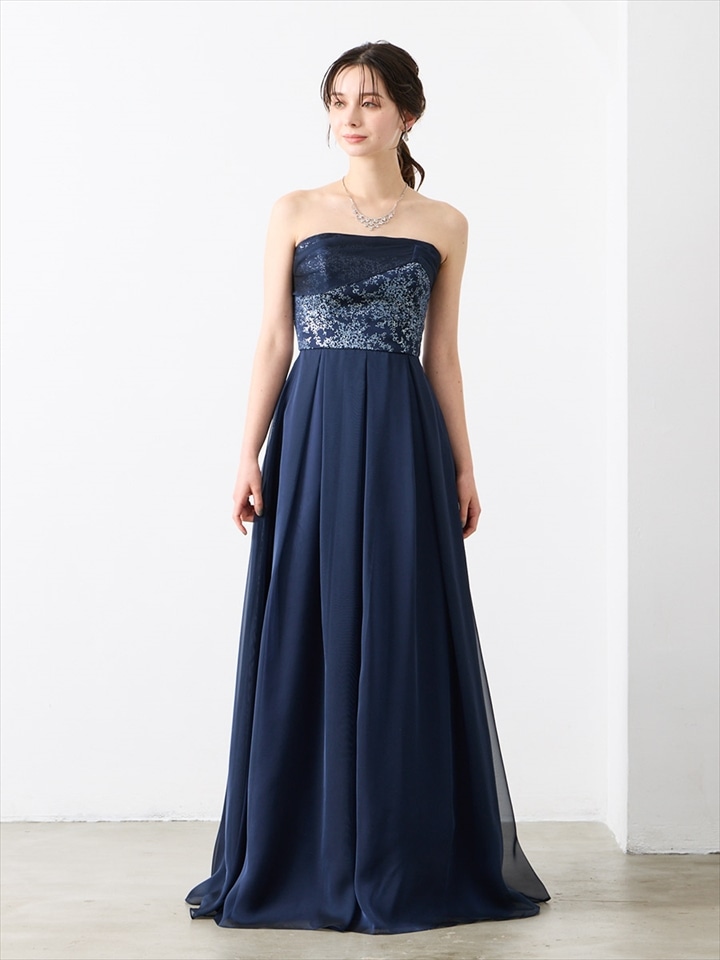 Corail/ソフトオーガン×ラメグリッタードレス|ネイビー