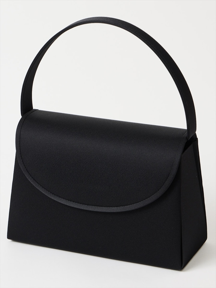 【喪服・礼服用】【WEB限定】ラウンドフラップブラックバッグ|ブラック