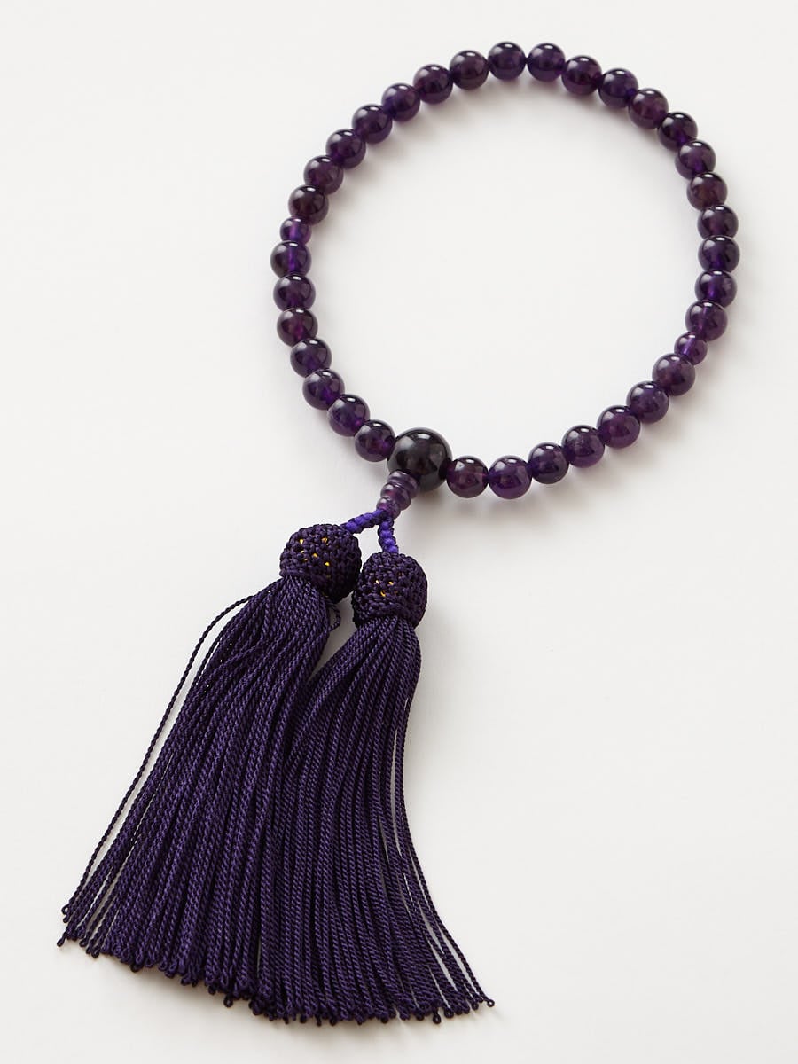 【喪服・礼服用】本紫水晶数珠　(アメジスト)|パープル